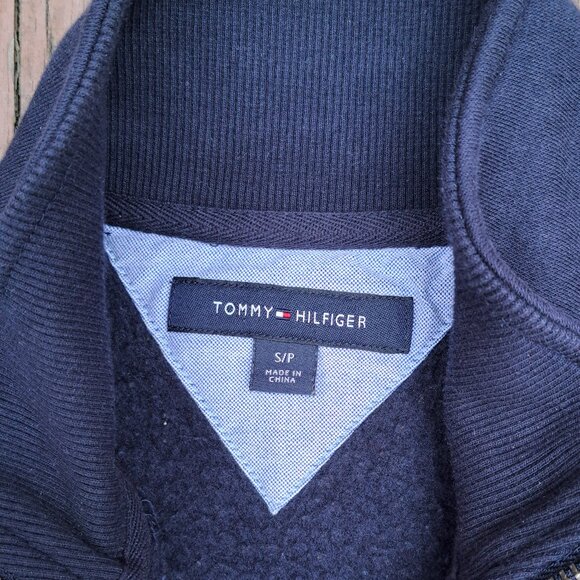 Tommy Hilfiger Color Block  Men 1/4 quarter Zip Pullover Sweater Size Small - Picture 5 of 6